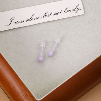 Plain Ceramic Bead Stud Earring