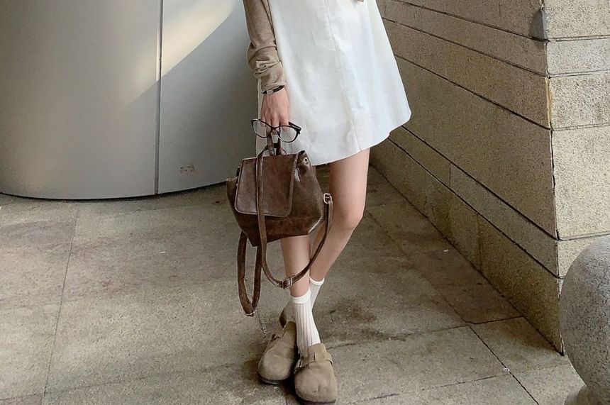 Sleeveless V-Neck Dress & Cardigan