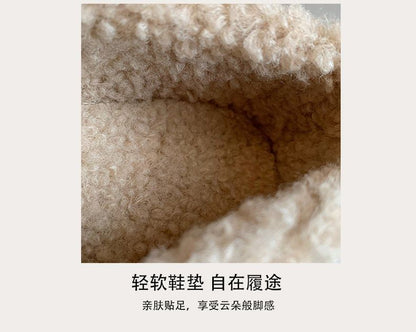 Fleece-Lined Buckled Loafers