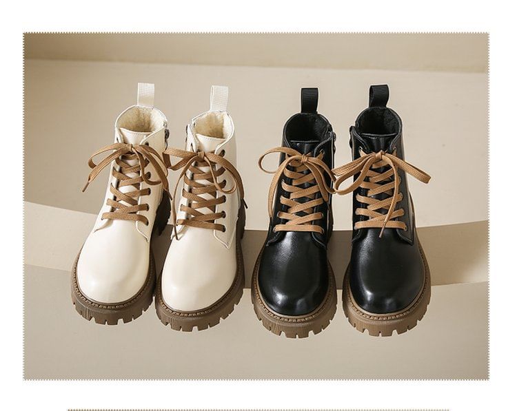Lace-Up Short Boots
