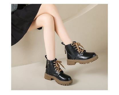 Lace-Up Short Boots