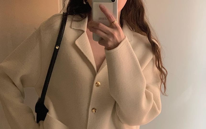 Lapel Collar Cardigan