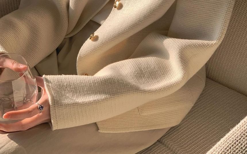 Lapel Collar Cardigan