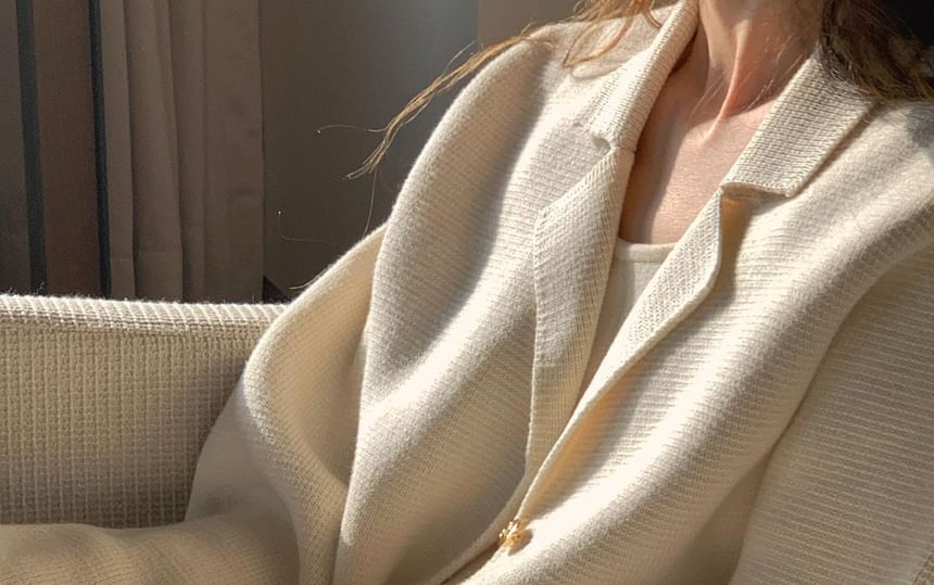 Lapel Collar Cardigan