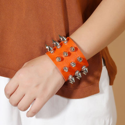 Studded Faux Leather Bracelet
