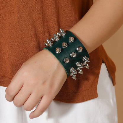 Studded Faux Leather Bracelet
