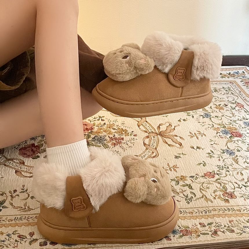 Bear Fluffy Short Snow Boots