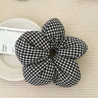 Gingham Floral Scrunchie