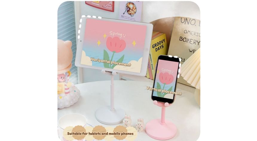 Retractable Rabbit Plastic Desktop Phone Stand