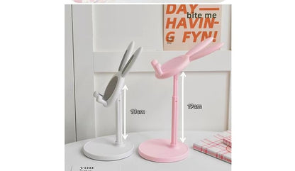 Retractable Rabbit Plastic Desktop Phone Stand