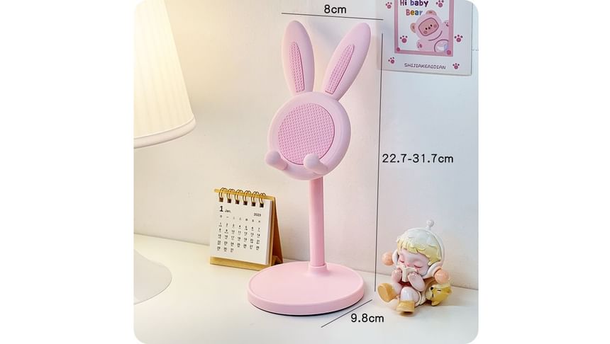 Retractable Rabbit Plastic Desktop Phone Stand