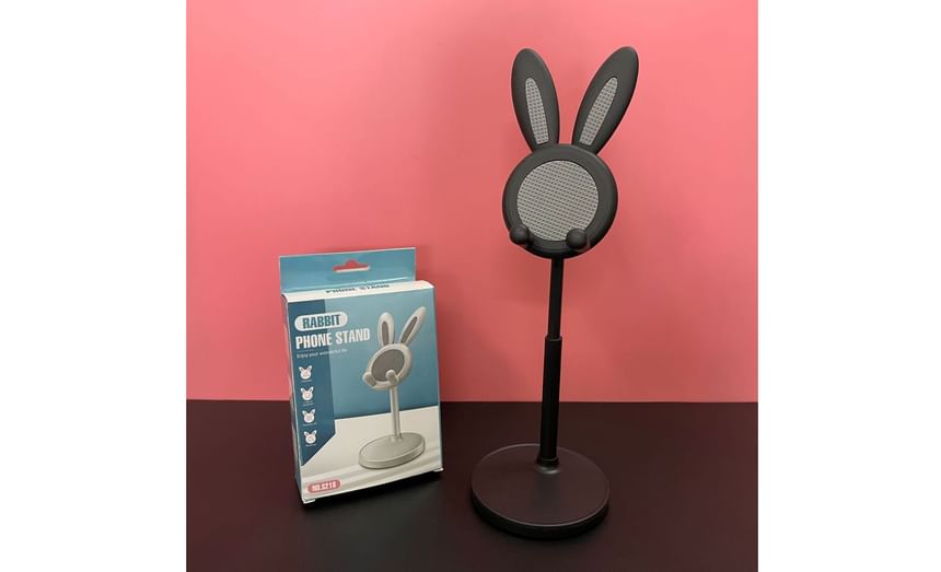 Retractable Rabbit Plastic Desktop Phone Stand