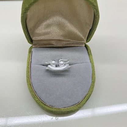 Rhinestone / Faux Pearl / Smiley Face Ring