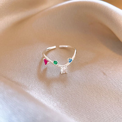 Rhinestone / Faux Pearl / Smiley Face Ring