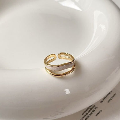 Rhinestone / Layered Open Ring