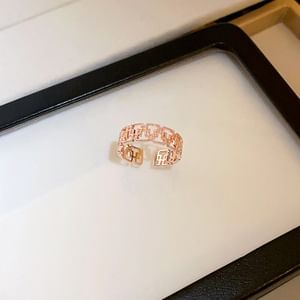 Rhinestone / Layered Open Ring