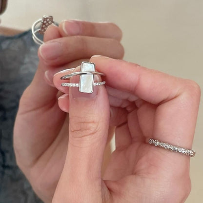 Geometric / Rhinestone Open Ring