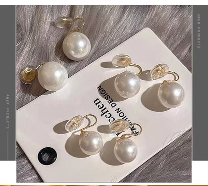 925 Sterling Silver Faux Pearl Drop Earring