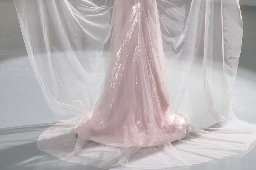 Strap Gown Sheath Evening Lace Plain Spaghetti Trim