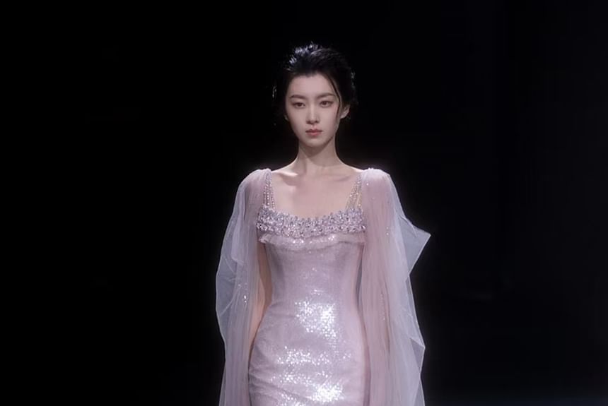 Strap Gown Sheath Evening Lace Plain Spaghetti Trim