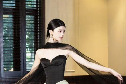 Strapless Floral Print Sheath Maxi Party Dress