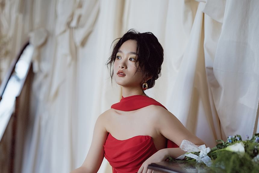 Evening Gown Ruched Strapless Plain Sheath Neckline