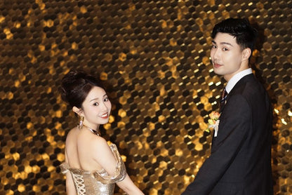 Sequin Neck Strap Sheath Gown Spaghetti Evening Cowl