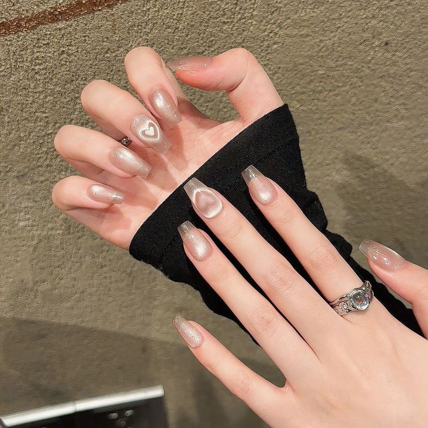 Heart Cat Eye Press On Nail (Various Designs)