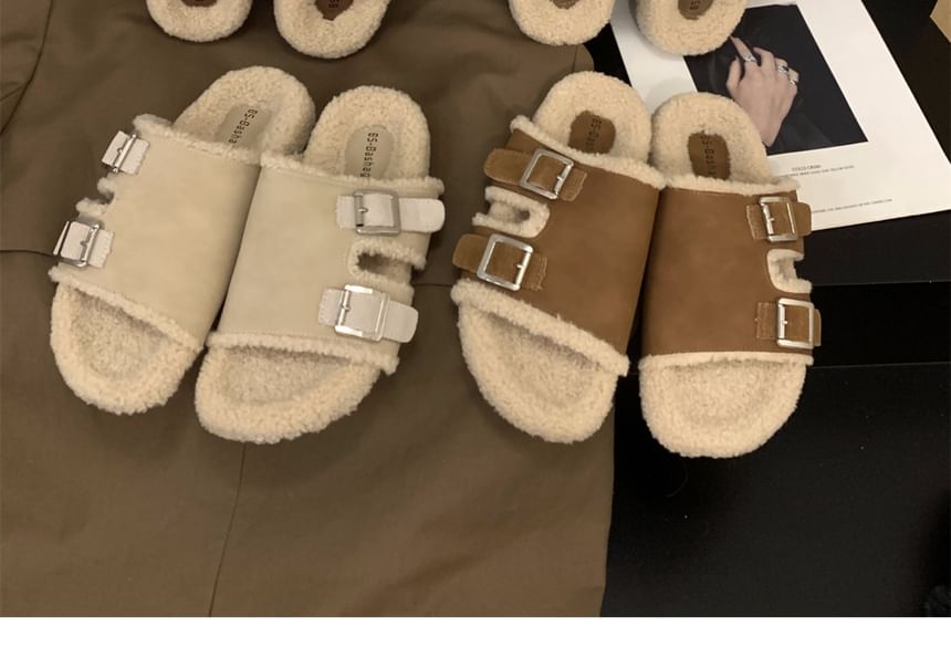 Fleece Slide Sandals