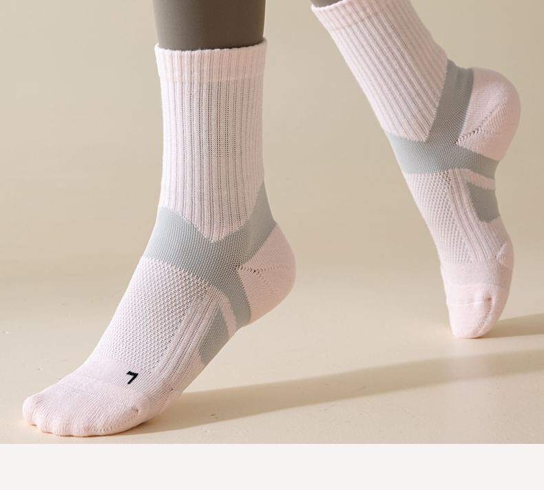 Two Tone Yoga Short Socks Set