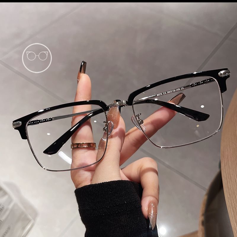 Square Metal Frame Eyeglasses Frame