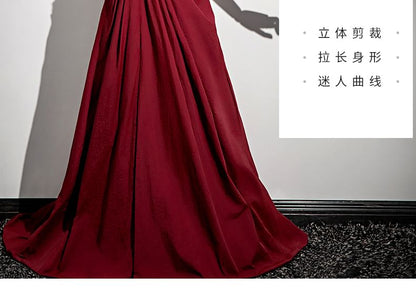 Strapless Evening A-Line Gown Plain