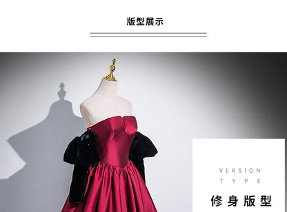 Gown Strapless Ball A-Line Evening