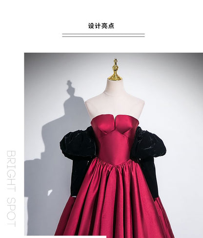 Strapless A-Line Evening Ball Gown