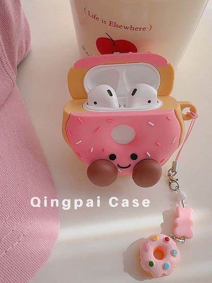 Donut Doll Chain Airpods / Pro Earphone Case