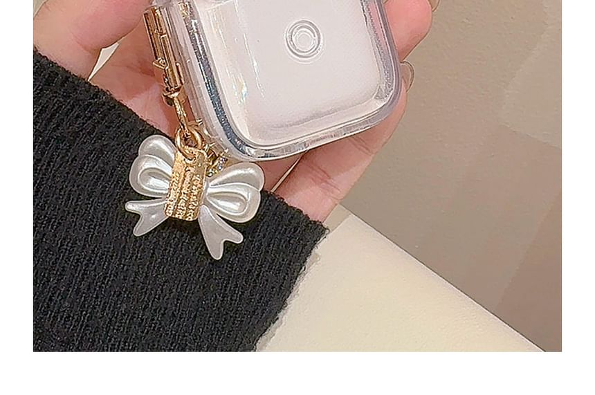 Simple Glitter Pearl Bow AirPods / Pro Earphone Case