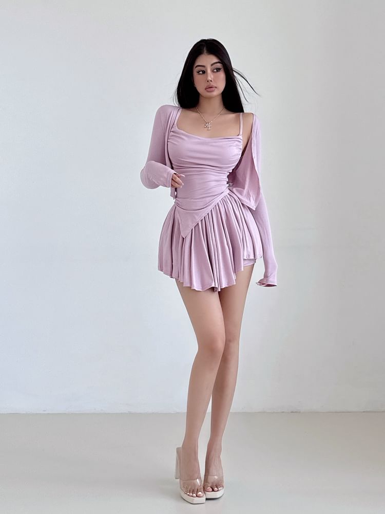Camisole Set with Cardigan and Skorts