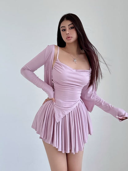 Camisole Set with Cardigan and Skorts