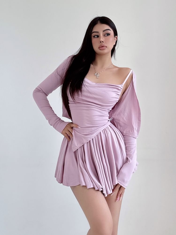 Camisole Set with Cardigan and Skorts