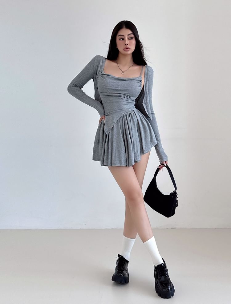 Camisole Set with Cardigan and Skorts