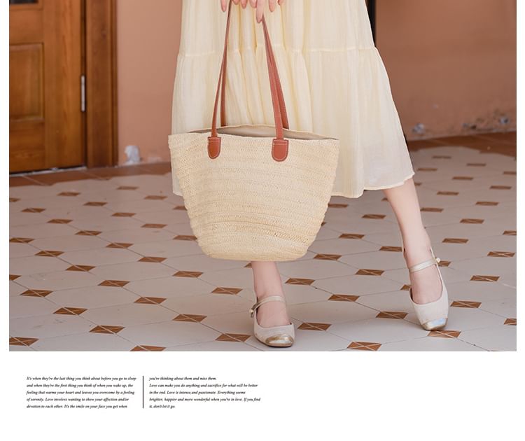 Flared-Sleeve Flower Embroidered Fringed Trim Midi Smock Dress / Patterned Vest / Set