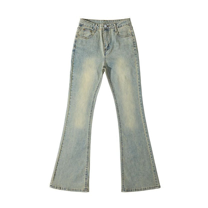 High Rise Washed Bootcut Jeans