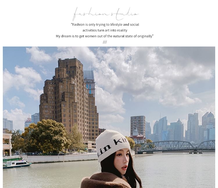 Two Tone Hooded Fluffy Jacket