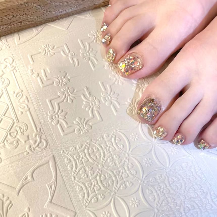 Embellished Press On Toenail