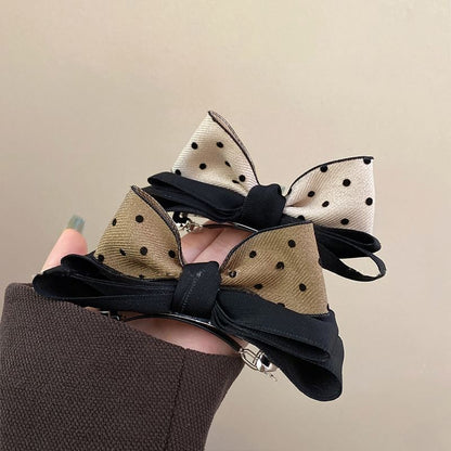 Polka Dot Bow Barrette