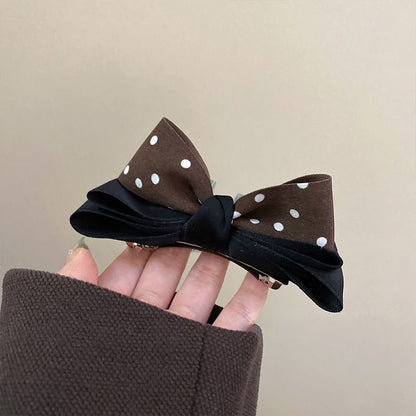 Polka Dot Bow Barrette