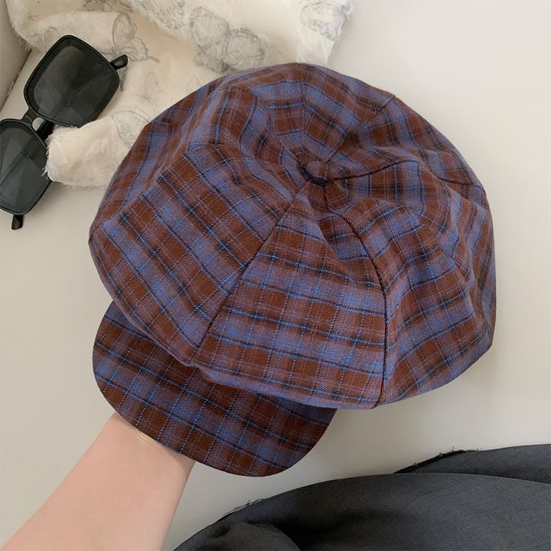 Plaid Newsboy Cap