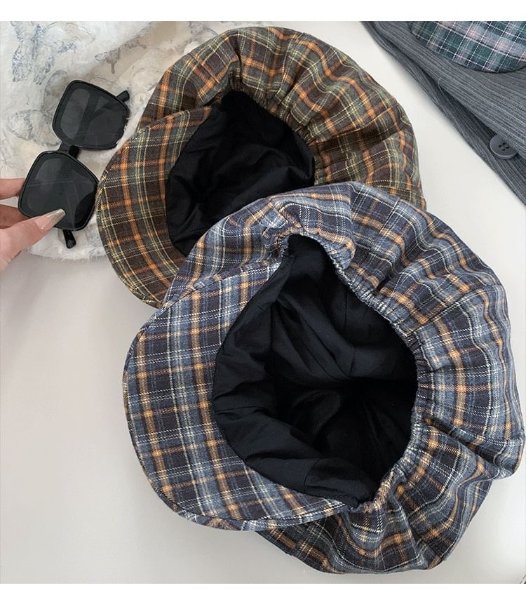 Plaid Newsboy Cap