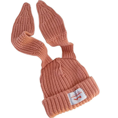 Rabbit Ear Ribbed Beanie