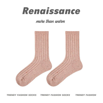 Melange Ribbed Short Socks